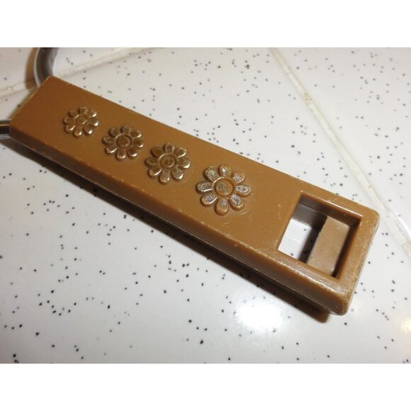 Vintage Travco Cheese Slicer Brown Handle with Flowers 1960s mcm retro - Picture 6 of 10